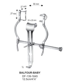 Balfour-Baby Abdominal Retractors, 12.5Cm, 24X20 Central Blade, 27X27Mm  (SS-139-1645)