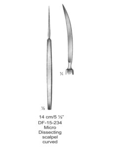Micro Dissecting Scalpel Curved 14Cm  (SS-15-234)