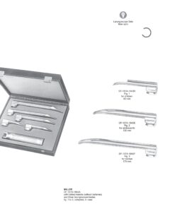 Miller Fiberoptic Set Of 3 Blades With Battery Handle Fig 1 To 3 (SS-157A-1843A)