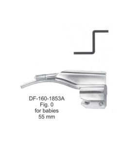 Mcintosh Laryngoscope Blade Only Fig 0. For Babies 55Mm (SS-160-1853A)