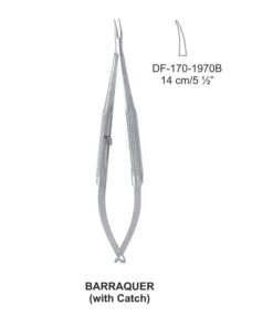 Barraquer With Lock Micro Needle Holder 14Cm , Curved (SS-170-1970B)