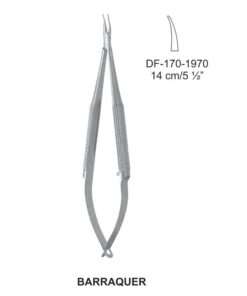 Barraquer Micro Needle Holders,14Cm , Curved (SS-170-1970)