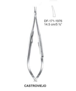 Castroviejo Micro Needle Holders, With Ratchet14.5Cm, Curved (SS-171-1976)