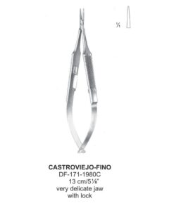 Castroviejo-Fino Needle Holders Delicate With Lock, 13Cm, Straight (SS-171-1980C)