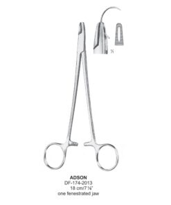 Adson Needle Holder. Single Fenestrated Jaw, 18Cm  (SS-174-2013)
