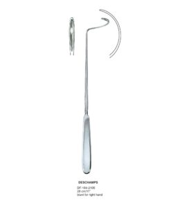 Deschamps Ligature Needles, 28Cm, Blunt For Right Hand (SS-184-2105)