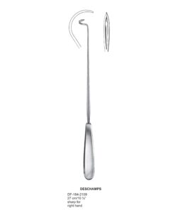 Deschamps Ligature Needles, 27Cm, Right Hand  Sharp  (SS-184-2109)