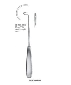Deschamps Ligature Needles, 20Cm, Blunt, Right Hand (SS-185-2115)