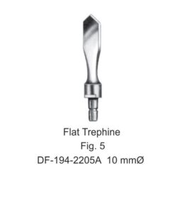 Flat Trephine For Hudson Hand Drill, Fig 5, 10Mm (SS-194-2205A)