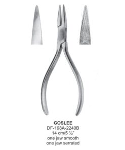 Goslee Pliers One Smooth, One Serrated Jaw, 14Cm (SS-198A-2240B)