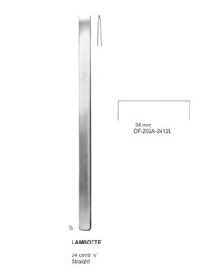 Lambotte Bone Chisels  38Mm, 24Cm, Straight (SS-202A-2412L)