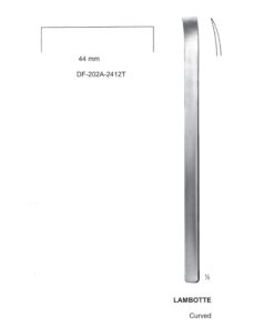 Lambotte Bone Chisels  44Mm, 24Cm, Curved (SS-202A-2412T)