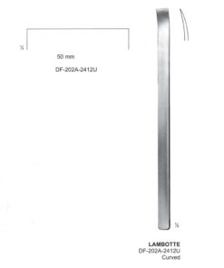 Lambotte Bone Chisels  50Mm, 24Cm, Curved (SS-202A-2412U)