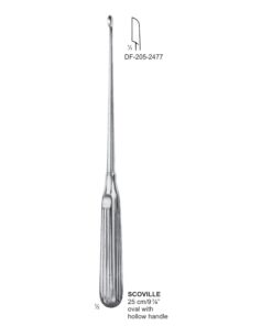 Scoville Curette, Oval With Hollow Handle, 25Cm, Straight (SS-205-2477)