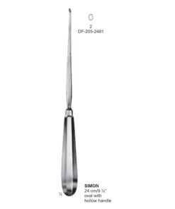 Simon Bone Curettes, 24Cm, Oval With Hollow Handle, Fig 2 (SS-205-2481)