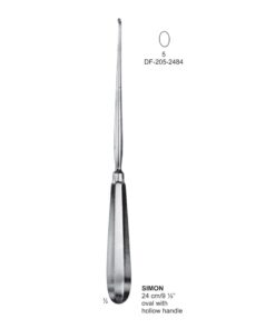 Simon Bone Curettes, 24Cm, Oval With Hollow Handle, Fig 5 (SS-205-2484)