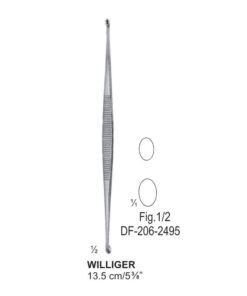 Williger Bone Curettes, Fig.1/2, Oval/Oval 13.5Cm  (SS-206-2495)