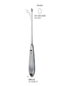 Halle Bone Curettes, 21Cm, 4.4Mm, Flexible (SS-206-2499)