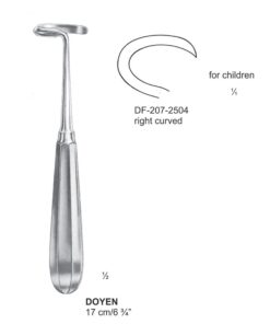 Doyen Periosteal Right Curve, For Children, 17Cm (SS-207-2504)