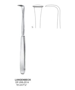 Langenbeck Raspatory Full Cvd 18Cm Hollow Handle (SS-208-2514)