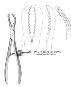Bone Holding Forceps With Thread Fixation 24Cm (SS-216-2602B)