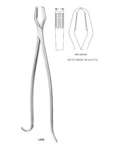 Lane Bone Holding Forceps With Ratchet 45Cm  (SS-217-2612A)