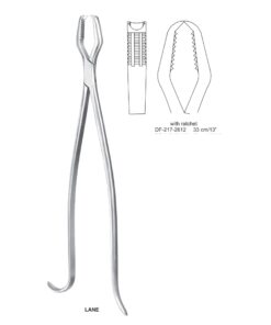 Lane Bone Holding Forceps With Ratchet 33Cm  (SS-217-2612)