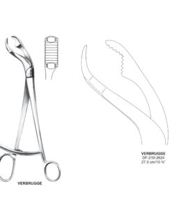 Verbrugge Bone Holding Forceps 12Mm Jaws, 27.5Cm  (SS-219-2624)