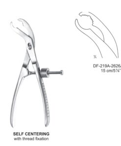 Self Centering Bone Holding Forceps 15 Cm With Thread Fixation  (SS-219A-2626A)