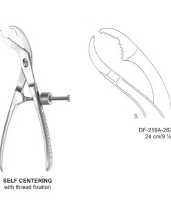 Self Centering Bone Holding Forceps 24Cm With Thread Fixation  (SS-219A-2626C)