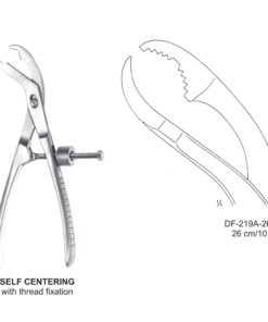 Self Centering Bone Holding Forceps 26Cm With Thread Fixation  (SS-219A-2626D)