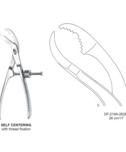 Self Centering Bone Holding Forceps 28Cm With Thread Fixation  (SS-219A-2626E)