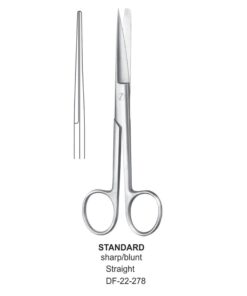 Standard Operating Scissors, Str, Sh-Bl, 10.5Cm  (SS-22-278)