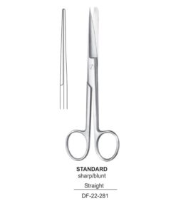 Standard Operating Scissors, Str, Sh-Bl, 11.5Cm  (SS-22-281)
