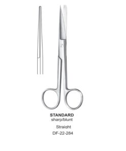 Standard Operating Scissors, Str, Sh-Bl, 13Cm  (SS-22-284)