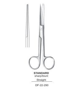 Standard Operating Scissors, Str, Sh-Bl, 15.5Cm  (SS-22-290)