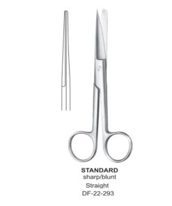 Standard Operating Scissors, Str, Sh-Bl, 16.5Cm  (SS-22-293)
