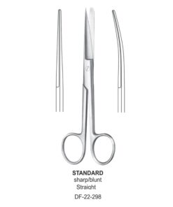 Standard Operating Scissors, Str, Sh-Bl, 20Cm  (SS-22-298)