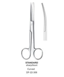 Standard Operating Scissors, Cvd, Sh-Bl, 14.5Cm  (SS-22-306)