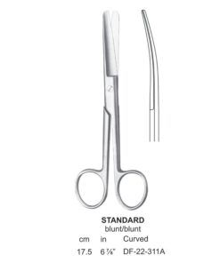 Standard Operating Scissors, Cvd, Bl-Bl, 17.5Cm  (SS-22-311A)