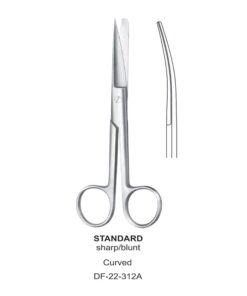 Standard Operating Scissors, Cvd, Sh-Bl, 17.5Cm  (SS-22-312A)