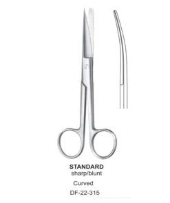 Standard Operating Scissors, Cvd, Sh-Bl, 18.5Cm  (SS-22-315)