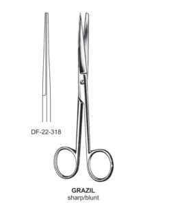 Grazil Operating Scissors, Str, Sh-Bl, 13Cm  (SS-22-318)