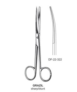 Grazil Operating Scissors, Cvd, Sh-Bl, 13Cm  (SS-22-322)