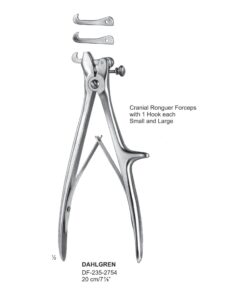 Dahlgren Cranial Rongeur Forceps, With One Hook Each Small & Large, 20Cm  (SS-235-2754)