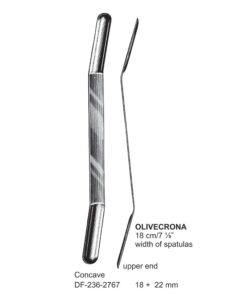 Olivecrona Brain Spatulas, 18+22Mm, Upper End, Concave, 18Cm (SS-236-2767)
