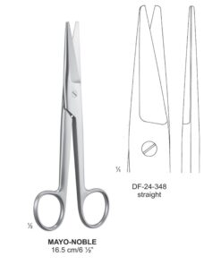 Mayo-Noble Operating Scissor, Str, Bl-Bl, 16.5Cm  (SS-24-348)
