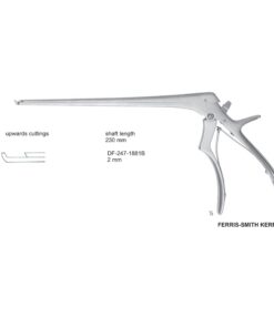 BLACK titanium carbide Ferris Smith Kerrison Laminectomy Punches 2mm, Shaft length 230mm, upward, Angled; OPEN UP (SS-247-1881B)