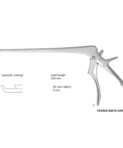 BLACK titanium carbide Ferris Smith Kerrison Laminectomy Punches 3mm, Shaft length 230mm, upward, Angled; OPEN UP (SS-247-1881C)