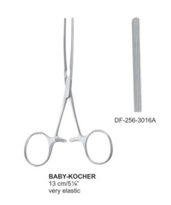 Baby-Kocher Intestinal Clamp Forceps 13Cm, Straight, Very Elastic  (SS-256-3016A)